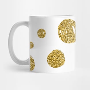 Glitter Chic Pattern 04 | Gold polka dots Mug